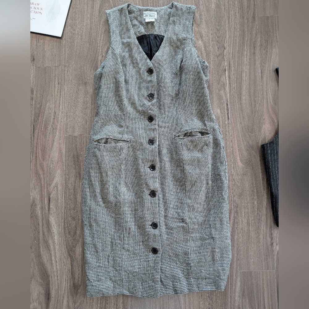 Vintage Blassport By Bill Blass Button-Down Shirt Dress Midi Dress (Fits 6)